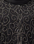 Trendy Black Shine Nida Golden Embroidery Abaya Front View